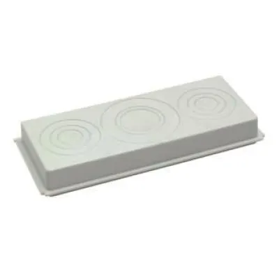 Hager Flanschplatte FZ362 | Kunststoff | 242x99mm | Vorprägung M25-M80 | blind | unbehandelt