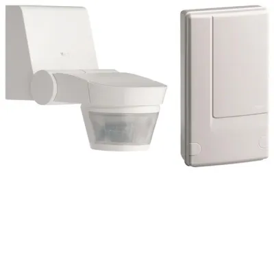 Hager Funk Bewegungsmelder Kit TRE720 | AP Montage | KNX-Funk quicklink | 220° Erfassungsbereich | IP55 | weiß