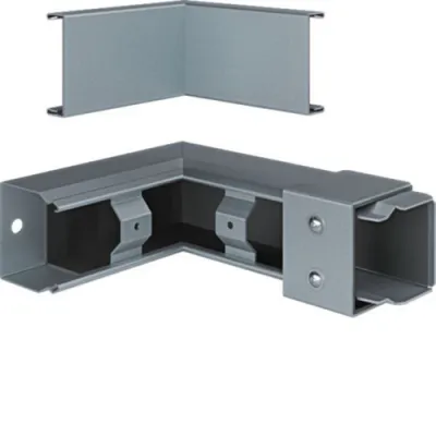 HAGER Inneneck FWK-Plus FWKP600604VERZ | 90° Flachwinkel Brandschutzkanal | 60x60mm | verzinkt | Stahl
