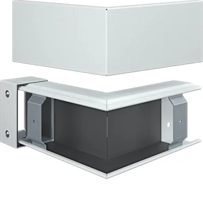 HAGER Außeneck FWK-Plus FWKP6010039016 | Kabelkanal 90° | 60x100mm | Stahl pulverbeschichtet | RAL 9016 Weiß