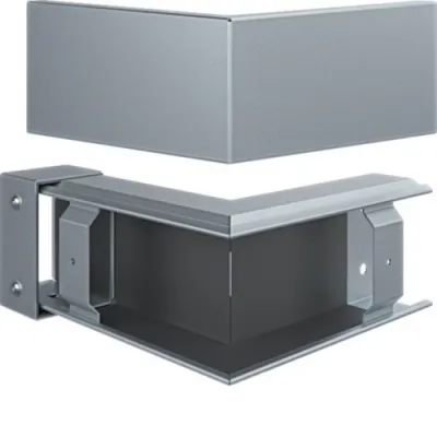 HAGER Außeneck FWK-Plus FWKP601003VERZ | 90° | 60x100mm | verzinkter Stahl | feuerwiderstandsfähig | mit Bodenlochung