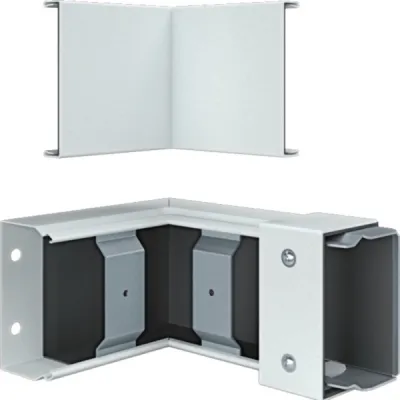 HAGER Inneneck FWKP6010049016 | FWK-Plus 90° Winkel | 60x100mm | pulverbeschichtet | Stahl | RAL 9016 weiß