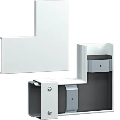 HAGER Flachwinkel FWKP6010059016 | 90° FWK-Plus | 60x100mm | Stahl beschichtet | RAL 9016 | weiß