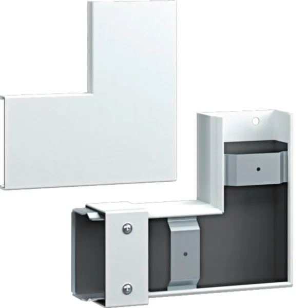 HAGER Flachwinkel FWKP6010059016 | 90° FWK-Plus | 60x100mm | Stahl beschichtet | RAL 9016 | weiß