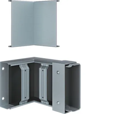 HAGER Inneneck FWK-Plus FWKP601504VERZ | Brandschutzkanal 90° | 60x150mm | verzinkt | Stahl | beflammbar | Bodenlochung