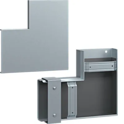 Hager Flachwinkel FWKP601505VERZ | BS-K 90° | FWK-Plus | 150x60 mm | verzinkt | Stahl | Bodenlochung | Brandschutzkanal