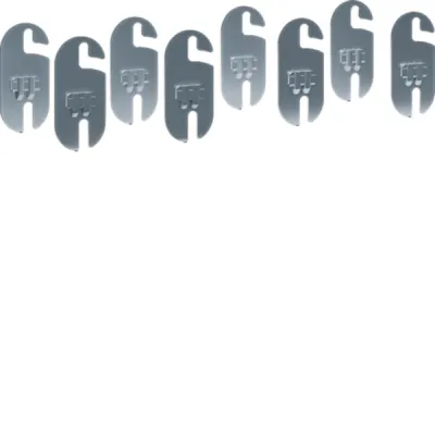 HAGER Trennwandaufnahme FWKPZ001 | Zubehör für FWKP Leitungsführungskanal | Set 8 Stück | Brandschutz | grau