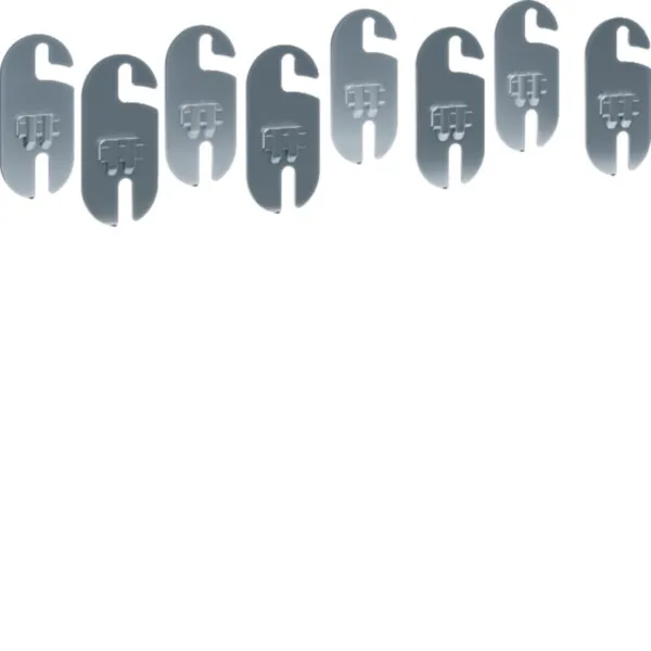 HAGER Trennwandaufnahme FWKPZ001 | Zubehör für FWKP Leitungsführungskanal | Set 8 Stück | Brandschutz | grau