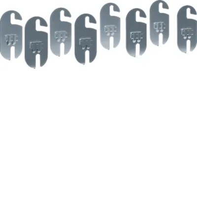 HAGER Trennwandaufnahme FWKPZ001 | Zubehör für FWKP Leitungsführungskanal | Set 8 Stück | Brandschutz | grau