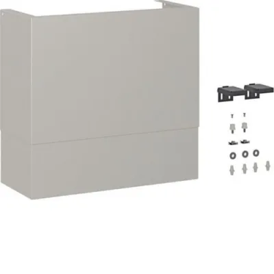 Hager Teleskop-Rangierblende FZ0550TB | 2-feldig | H350-680mm | T205mm | 550mm Breite | Edelstahl | RAL 9010