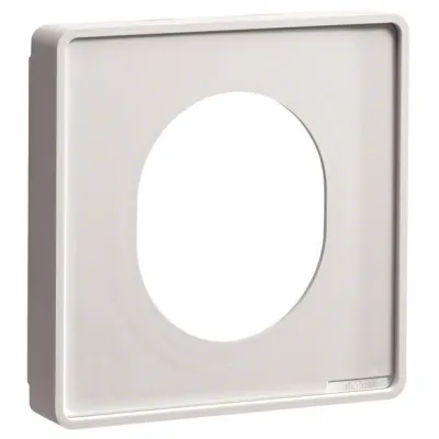 Hager Geräteblende G33749016 | Blende CEE-Steckdose 1-fach | schnittkaschierend | halogenfrei | 80mm | verkehrsweiß