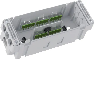 HAGER Abzweigdose GKVD26WK01 | für Brüstungskanäle | 2x5G2.5/4mm² + 6x3G1.5/2.5mm² | Kunststoff | halogenfrei