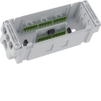 HAGER Abzweigdose GKVD26WK01 | für Brüstungskanäle | 2x5G2.5/4mm² + 6x3G1.5/2.5mm² | Kunststoff | halogenfrei