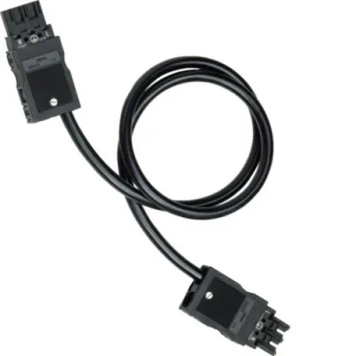 HAGER Verbindungsleitung GKWAD23006 | 3-polig 3x2,5mm² | 0,6m | PVC H05VV-F | Winsta S | schwarz