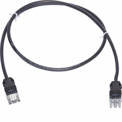 HAGER Verbindungskabel GKWAD93015 | WAGO Winsta B | 3-polig | 3x1,5mm² | 1,5m | H05Z1Z1-F | halogenfrei | schwarz