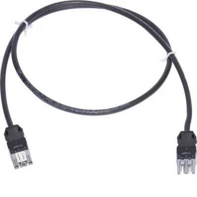 HAGER Verbindungskabel GKWAD93015 | WAGO Winsta B | 3-polig | 3x1,5mm² | 1,5m | H05Z1Z1-F | halogenfrei | schwarz