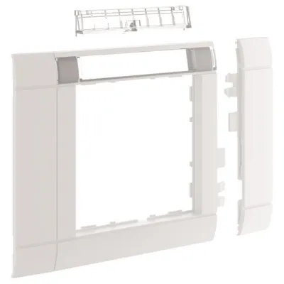 Hager Rahmenblende GR0802B9016 | modular 50x50 mm | mit Beschriftungsfeld | OT 80 | halogenfrei | verkehrsweiß