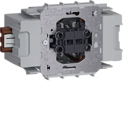 Hager Serienschalter GS0C01 Wago Winsta frontrastend | 2-fach | IP20 | 10A 250V | Einbaukanal | grau | Thermoplast