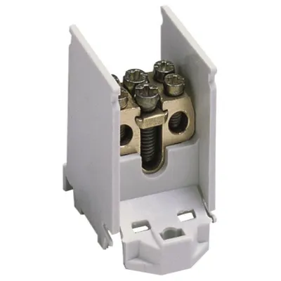 Hager Hauptleitungsabzweigklemme K02SN | 1-polig | 80A | 1x25mm² Eingang | 2x16mm² Ausgang | Schraubanschluss