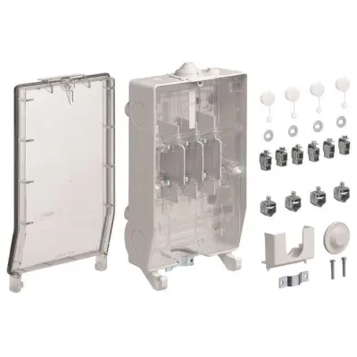 Hager Hausanschlusskasten K3 ZAN334KL | 1x3NH00 | 100A | IP54 | Klarsichtdeckel | Kunststoff | 415x245x137mm