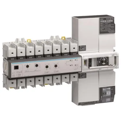 Hager Automatischer Lastumschalter HIC406A | 4-polig | 63A | 400V | motorisiert | IP20 | Schaltstellungsanzeige