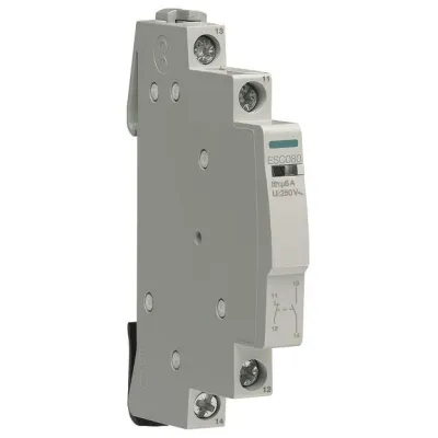 Hager Hilfsschalter ESC080 | 6A | 230V AC | 1 Schließer 1 Öffner | Zubehör für Schütz & Installationsrelais | 0,5TE