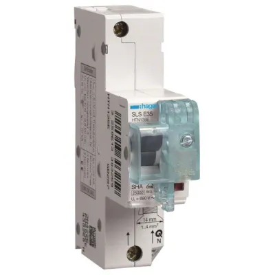 Hager SLS-Schalter HTN135E | 1-polig | 35A | E-Charakteristik | für Hutschiene | DIN 43880 | IP20 | VDE 0641-21