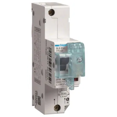 Hager SLS-Schalter HTN150E | Hauptleitungsschutzschalter 1-polig E-Charakteristik 50A | für Hutschiene | IP20