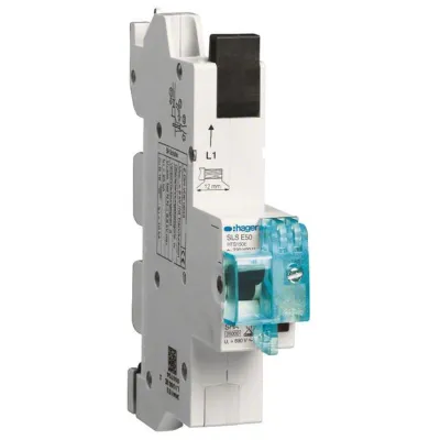 Hager SLS-Schalter HTS150E | 1-polig E-Charakteristik | 50A | für Sammelschiene QuickConnect | IP20 | 400V