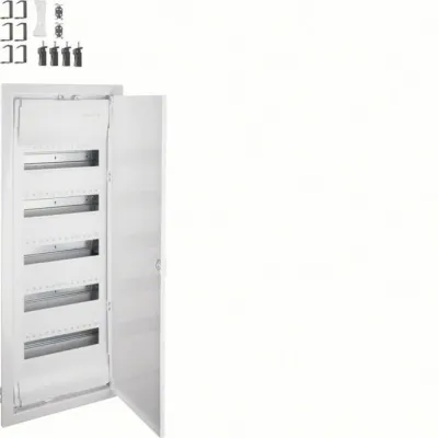 Hager Kleinverteiler Volta VH60NC | Hohlwandverteiler 5x12TE | IP30 | Tür aus Stahlblech | Kunststoff | weiß