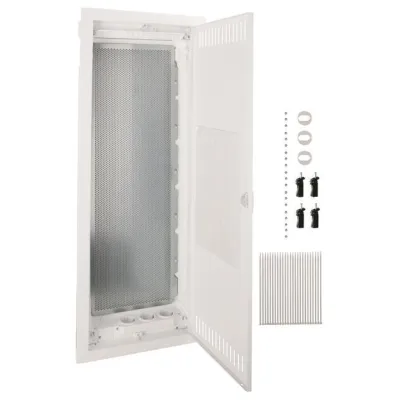 Hager Multimediaverteiler VH60MMV | Homeway Hohlwand 5-reihig | Montageplatte groß | IP30 | 880x348x90 mm | weiß