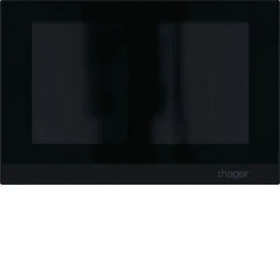 Hager Video-Innenstation RTQ601X | Türsprechanlage 2-Draht | Freisprechen | 7 Zoll Touchscreen | IP | schwarz