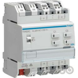 Hager Jalousieausgang KNX easy TXA624C 4fach 230V Hager Jalousieausgang KNX easy