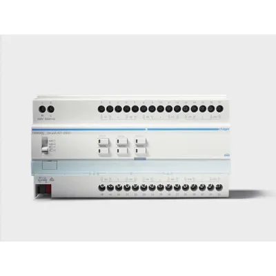 Hager Jalousieaktor TXA624C KNX easy | 4-fach | 230V | REG | Rollladensteuerung | Handbedienung | LED-Anzeige | IP20
