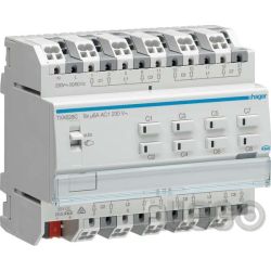 Hager Jalousieausgang KNX easy TXA628C 8fach 230V Hager Jalousieausgang KNX easy