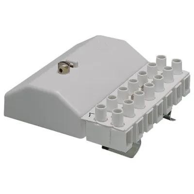 Hager Steuerleitungsklemme K54K | 7-polig | bis 6 mm² | mit Plombierhaube | universZ | grau