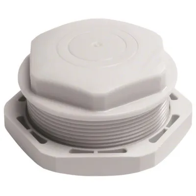 HAGER Kabelverschraubung M50 FZ850M | mit Gegenmutter | metrisch | Kunststoff | gerade | teilbar | grau RAL 7035