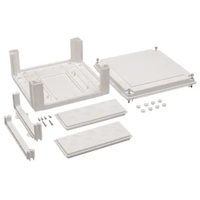 Hager Kabelanschlusskasten U84LE | Anschlusskasten IP54 SKII | 324x307x149mm | Kunststoff | leer für Erweiterung