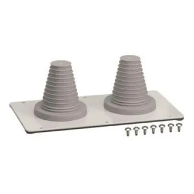 Hager Kabeleinführung FZ415E | Metall | 2 Tüllen für Kabel Ø 23-55mm | Stahl lackiert | 210x60x100mm | SK I