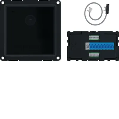 Hager Kombimodul Kamera-Lautsprecher-Mikrofon RTQ550X | IP Videomodul mono | 2-Draht | 110° Sicht | PoE | schwarz