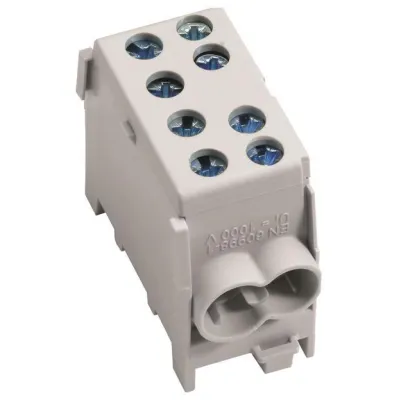 Hager Hauptleitungsabzweigklemme KH35L 1-polig 35mm² | fingersicher | schraubbar | IP20 | grau