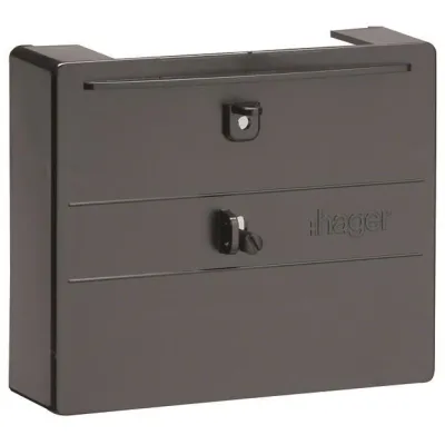 Hager Plombierdeckel KJ04Z | Abdeckung plombierbar für Wechselstromzählersteckklemme KJ10S | Metall | weiß