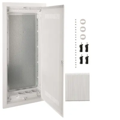 Hager Multimediaverteiler VH48WWV | Homeway Hohlwandverteiler 4-reihig 12TE | Kunststofftür | IP30 | weiß