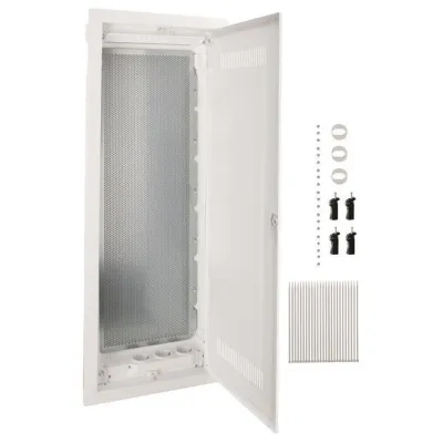 Hager Multimediaverteiler VH60WWV | Homeway Hohlwand 5-reihig | 12TE | IP30 | Montageplatte | Kunststoff | weiß