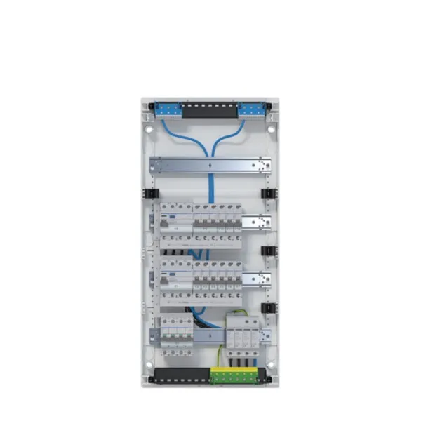 Hager Kleinverteiler Volta VA48BV2 | Aufputz | 4x12 Module | IP30 | 2 FI | Typ 2 Überspannungsschutz | Kunststoff | Weiß