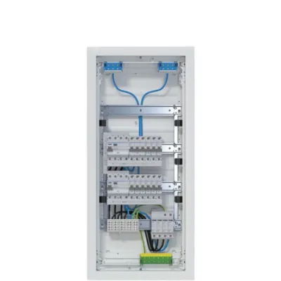 Hager Kleinverteiler VH48BV1 | 4x12 Module | IP30 | 2 FI-Kreise | bestückt | Hohlwandmontage | Überspannungsschutz