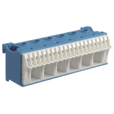 Hager N-Klemmblock KN26N | QuickConnect Klemme | 26 Klemmstellen | 63A | 230V | 105mm | Blau