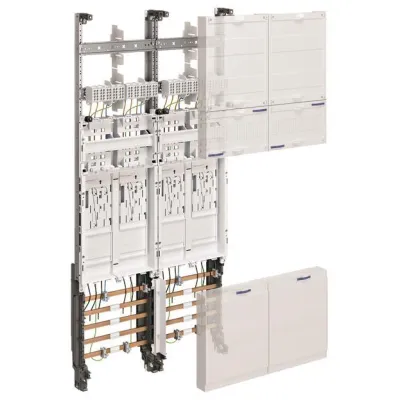Hager Komplettfeld ZK3EF14 | Zählerschrank 4ZP eHZ | 2-feldrig | 1050x500mm | 5-polige Sammelschiene | Aufputz/Unterputz