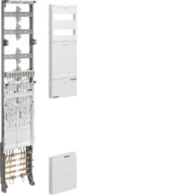Hager Komplettfeld ZH51ME2A | 2 Zählerplätze | eHZ | 1350x250mm | 4-reihig | 63A | 5-polig | weiß RAL9010