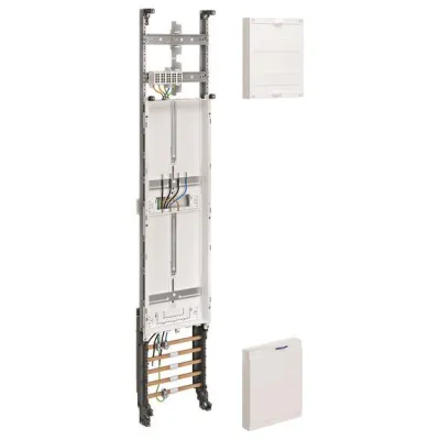 Hager Komplettfeld ZH52P1K | Zählerfeld 1ZP | 1-feldig | 2-stöckig | 1350x250mm | 63A | 5-polig | verdrahtet | weiß